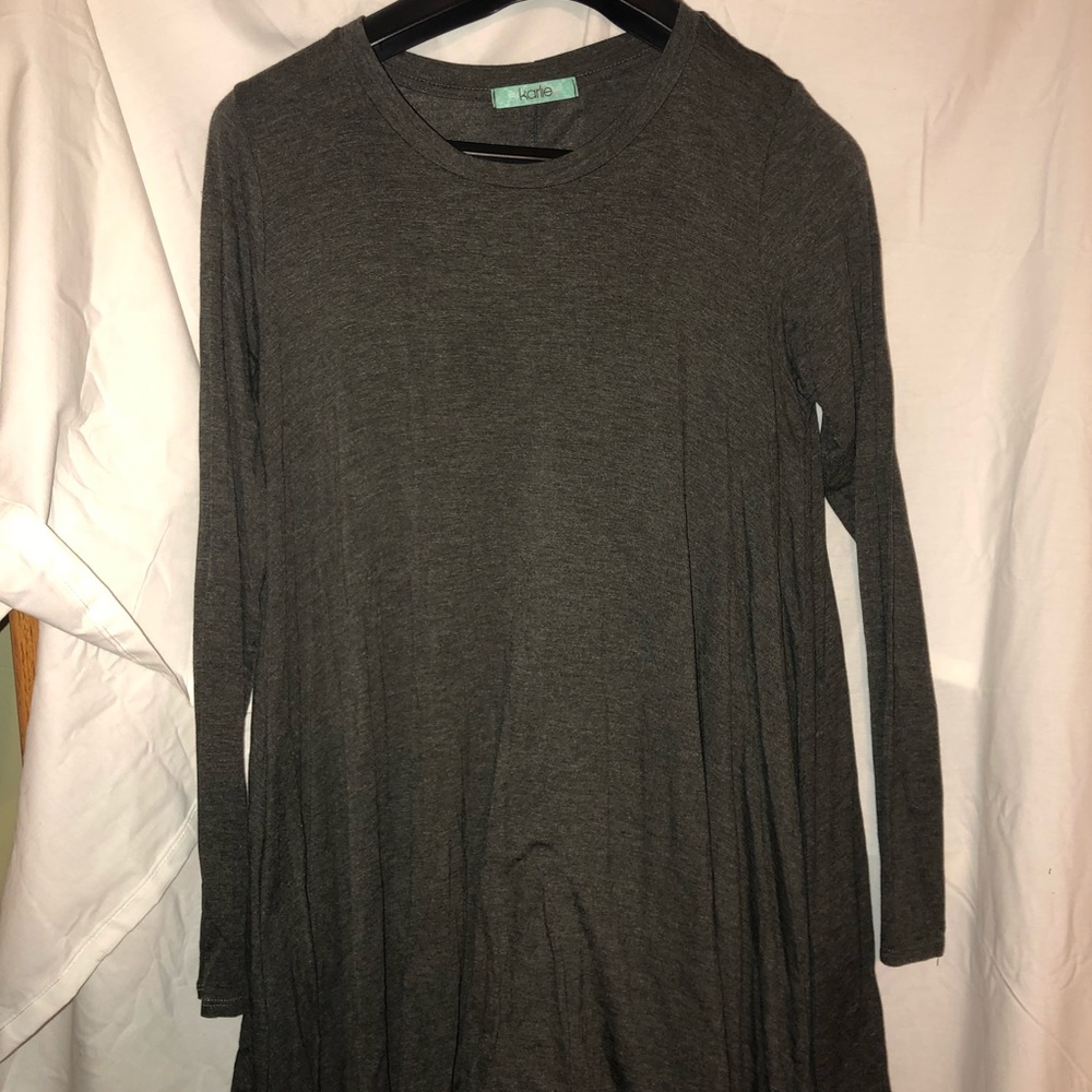 Perfect charcoal grey KARLIE BRAND tunic
